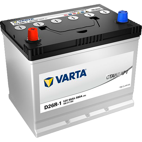 Аккумулятор VARTA Стандарт JIS 6СТ-68, 68А/ч 580А (258x174,5x223) ПП